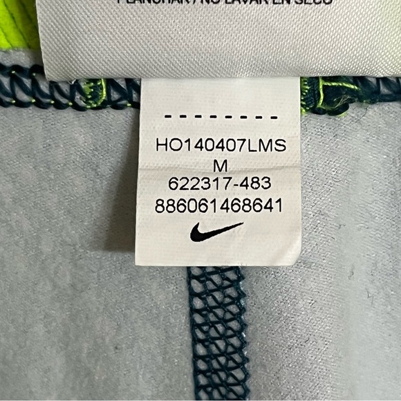 Nike Pro Women's Size Medium Green Geometric Print Dri-Fit Leggings - Picture 9 of 12